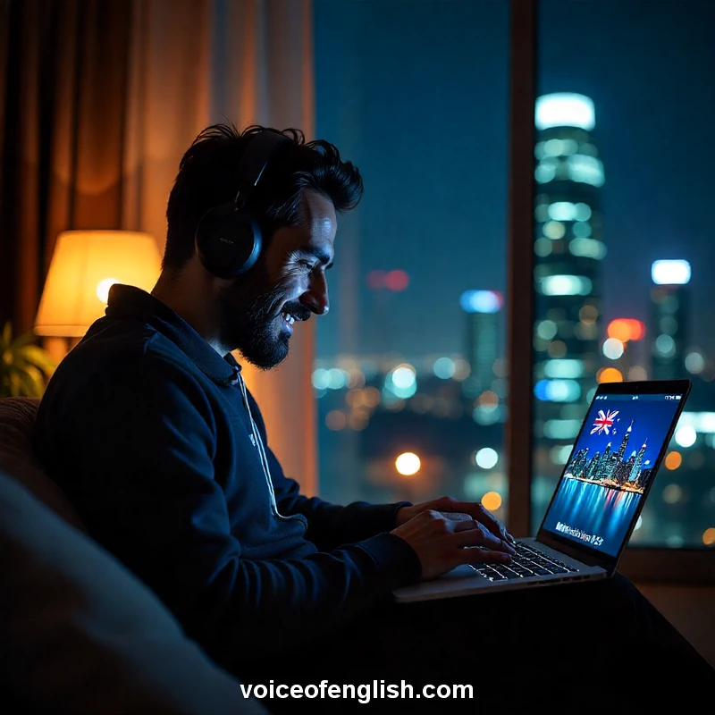 راهنمای عملی بهره‌برداری از Voice Of English: از صفر تا fluency Aussie